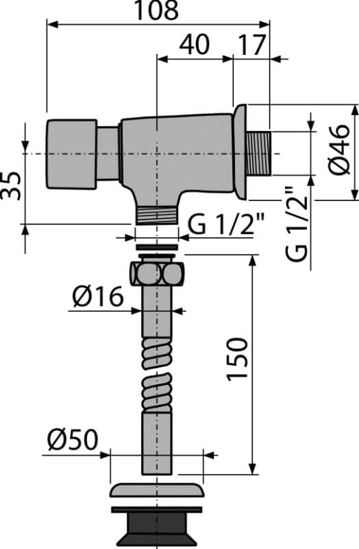 Pisoárový tlakový splachovač ATS001