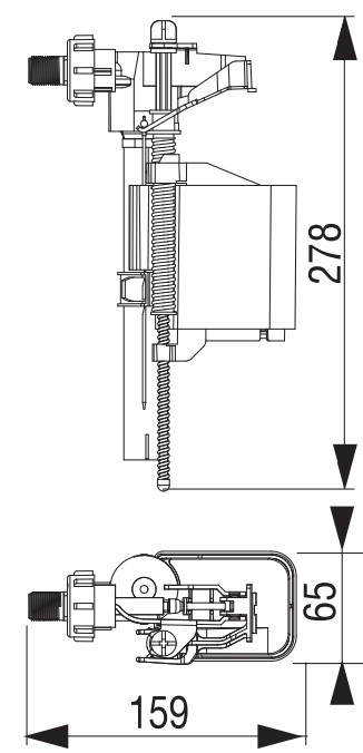 Napouštěcí ventil 3/8 boční HDV 229109